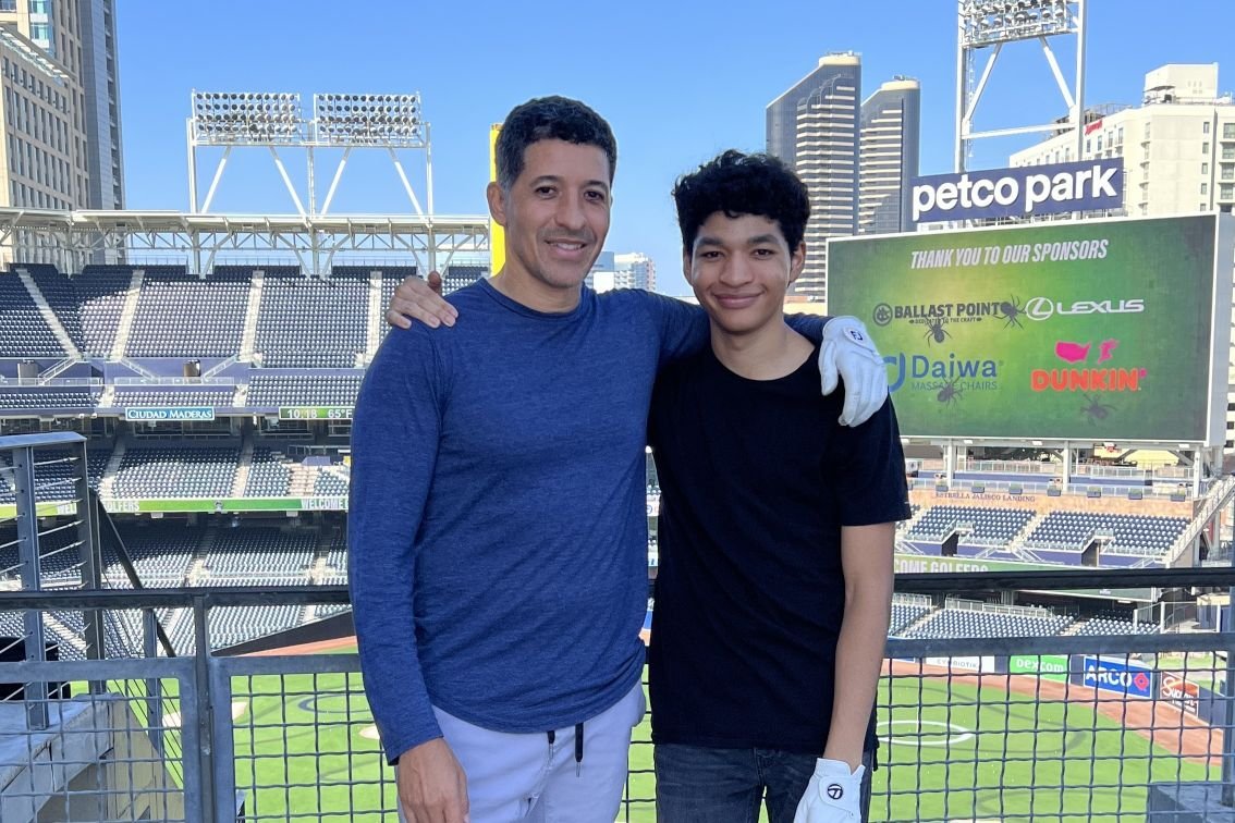 Mo and Sebastian at Petco Park